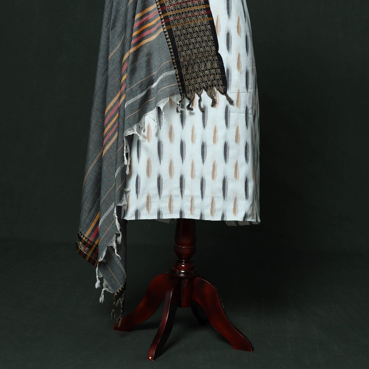 Pochampally ikat cotton 2pc unstitched dress material