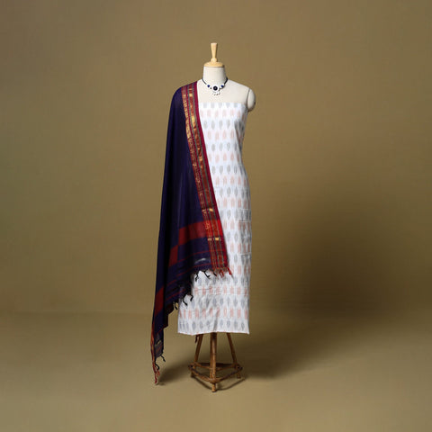 Pochampally ikat cotton 2pc unstitched dress material