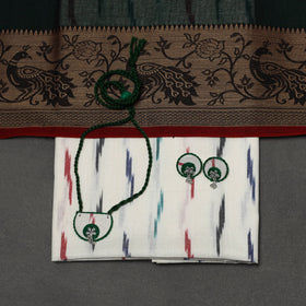 Pochampally ikat cotton 2pc unstitched dress material