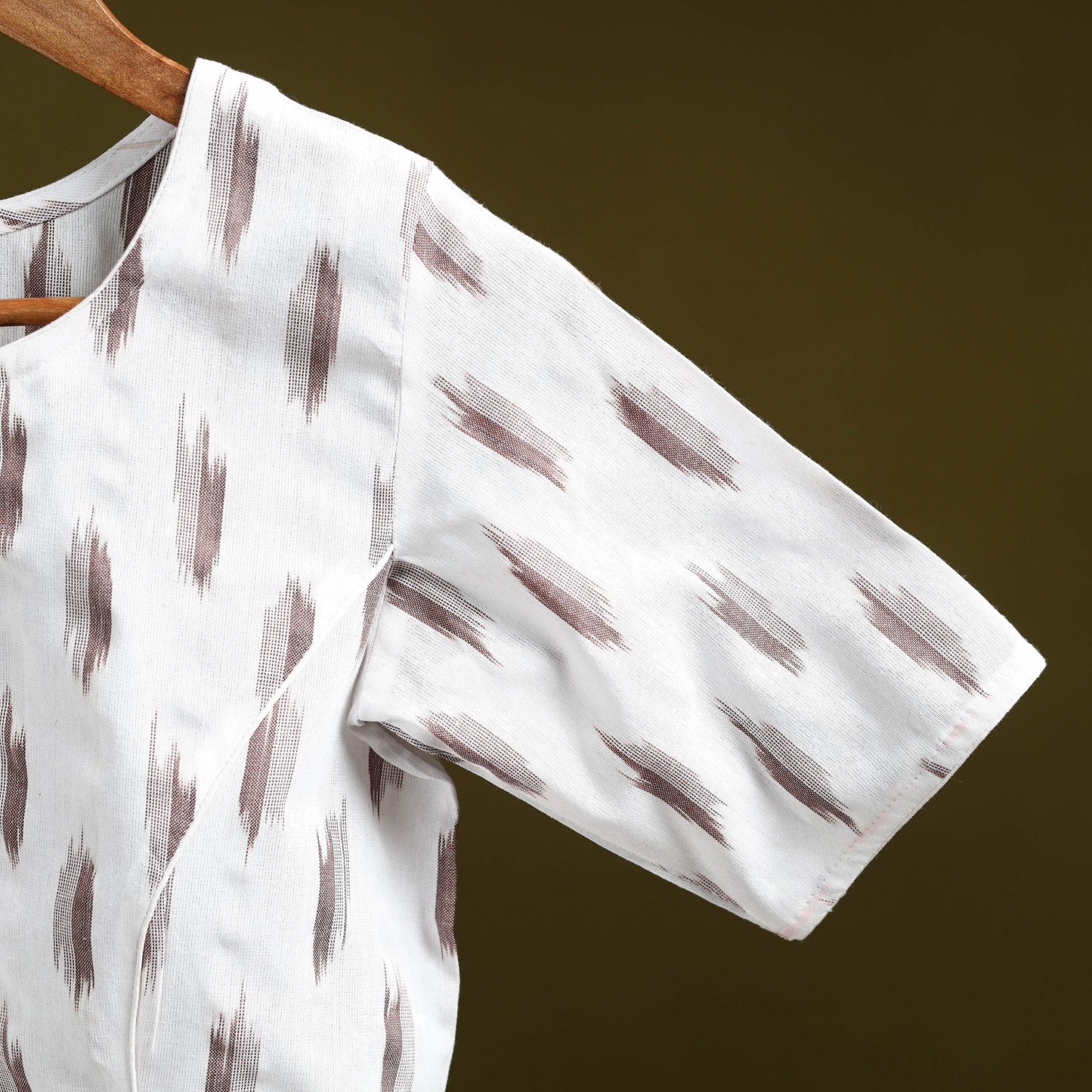 Pochampally ikat cotton readymade blouse 02 - handcrafted