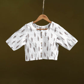 Pochampally ikat cotton readymade blouse 02 - handcrafted