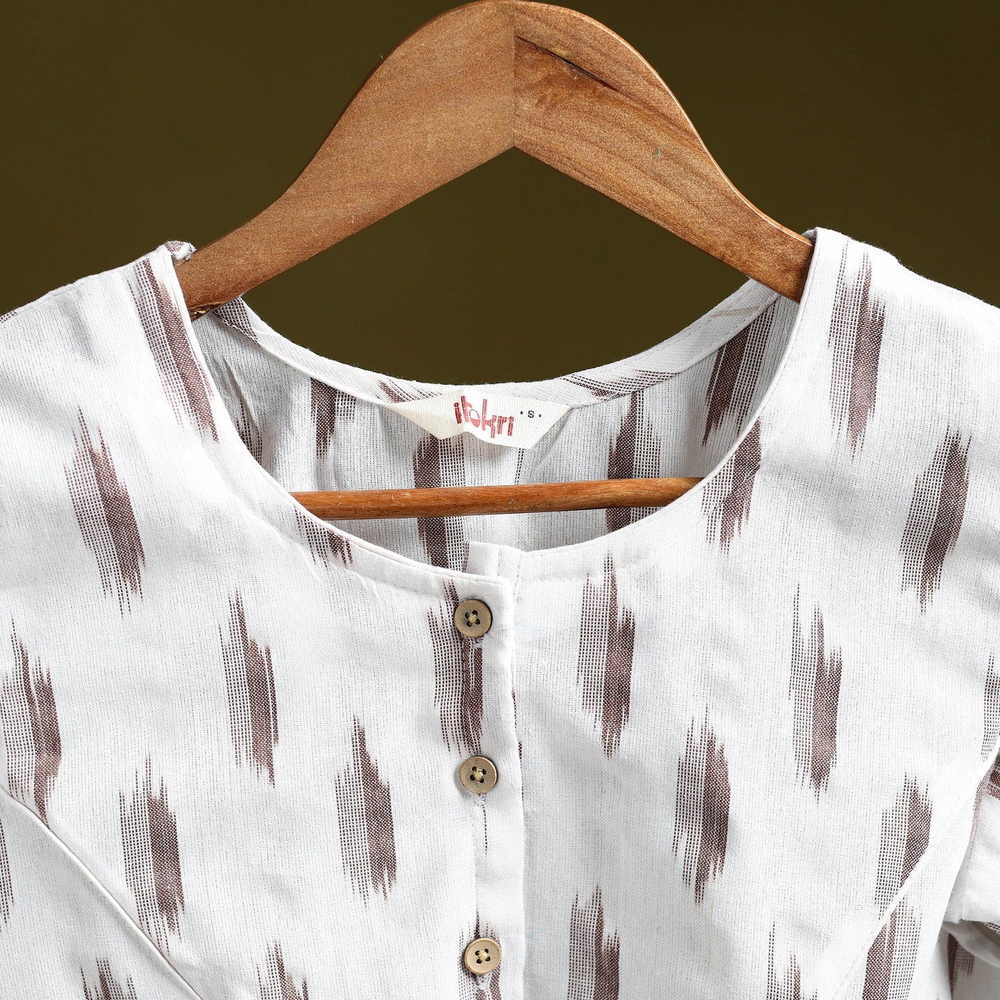 Pochampally ikat cotton readymade blouse 02 - handcrafted