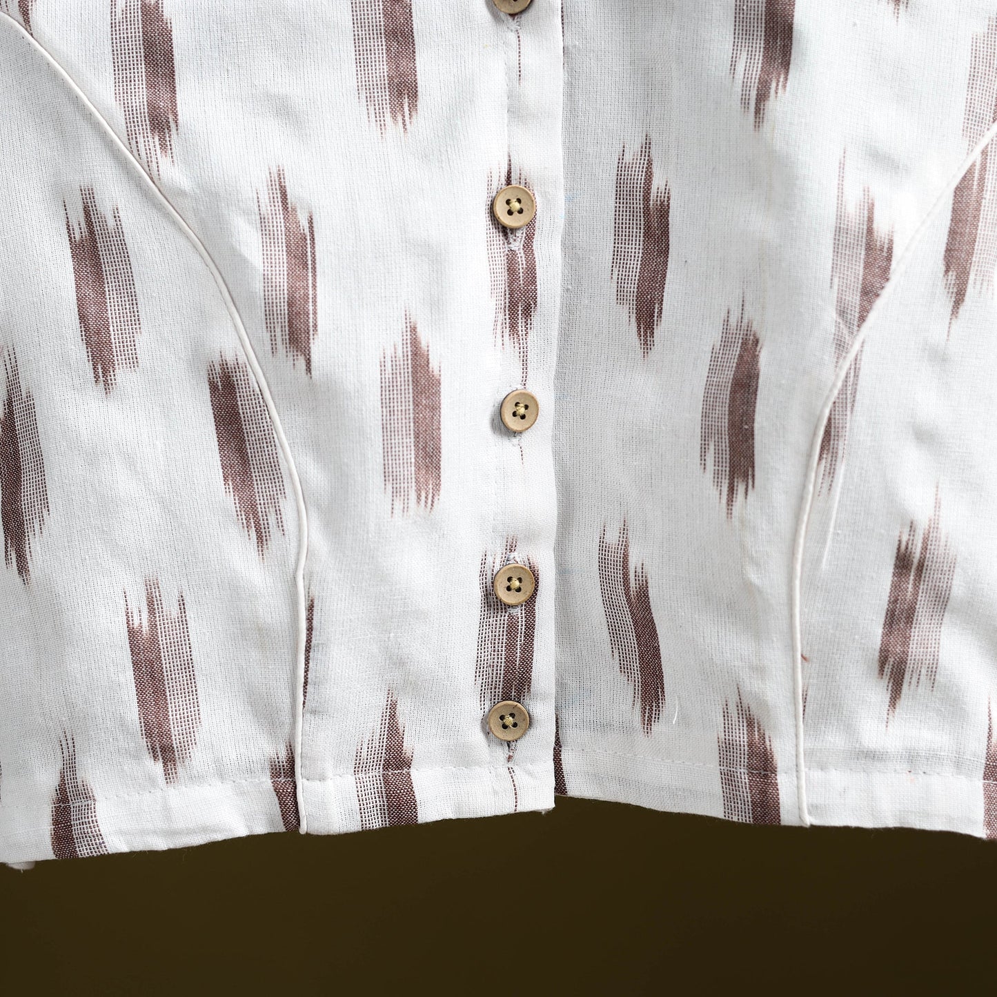 Pochampally ikat cotton readymade blouse 02 - handcrafted