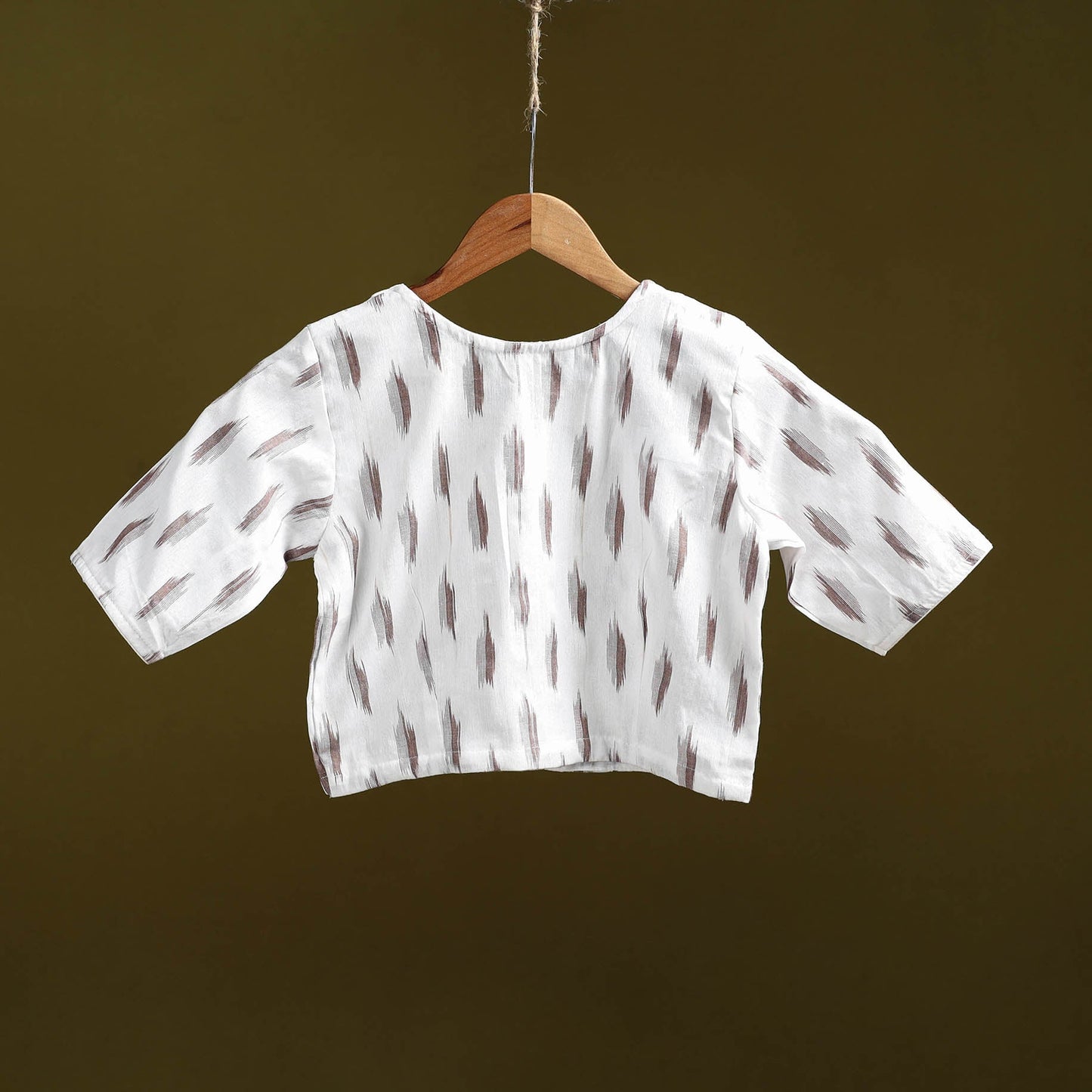 Pochampally ikat cotton readymade blouse 02 - handcrafted