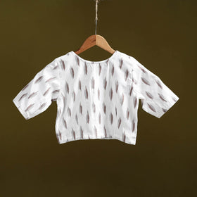 Pochampally ikat cotton readymade blouse 02 - handcrafted