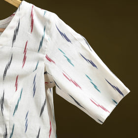 Pochampally ikat cotton readymade blouse 12 - handcrafted