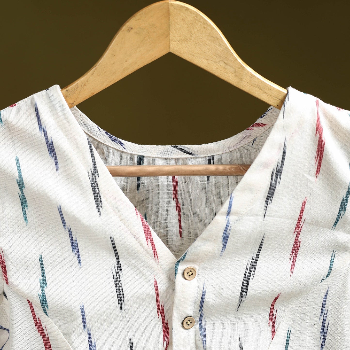 Pochampally ikat cotton readymade blouse 12 - handcrafted