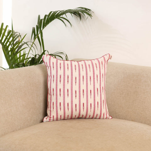 White - pochampally ikat cushion cover 19 - handcrafted