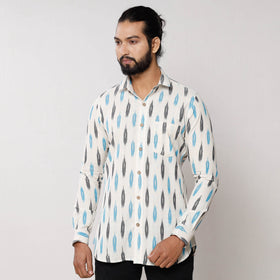  Pochampally Ikat Pure Cotton Men Full Sleeve Shirt 