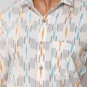 Buy Pochampally Ikat Pure Cotton Men Full Sleeve Shirt Online l iTokri.com