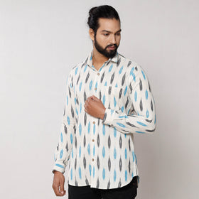  Pochampally Ikat Pure Cotton Men Full Sleeve Shirt 