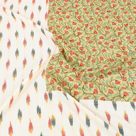 Pochampally Ikat with Sanganeri Patch Cotton Bedsheet Set