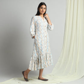 Buy Pochampally Ikat Weave Flare Cotton Dress Online l iTokri.com