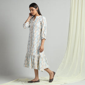 Buy Pochampally Ikat Weave Flare Cotton Dress Online l iTokri.com