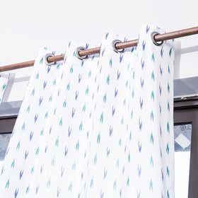 White - pochampally ikat weave pure cotton fabric window