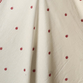 White - prewashed cotton jacquard fabric 05 - handcrafted