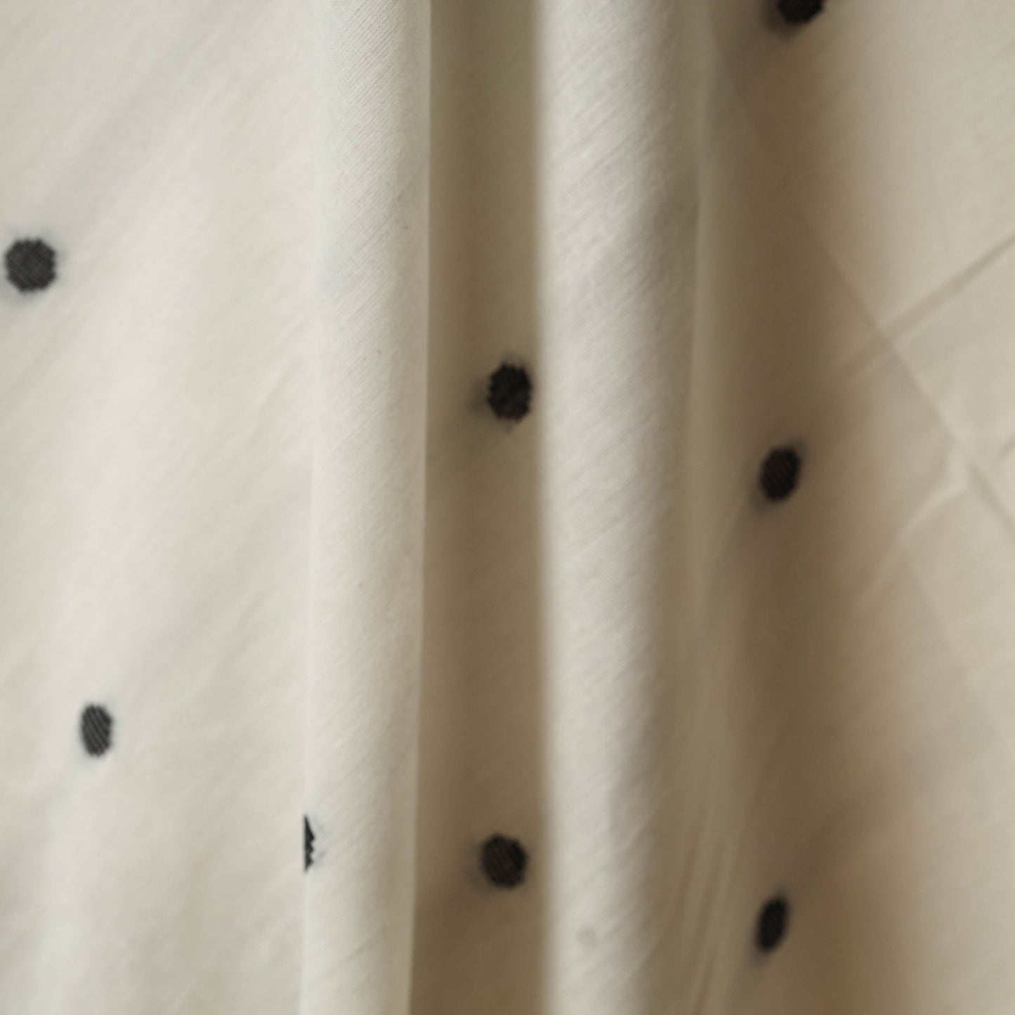 White - prewashed cotton jacquard fabric 06 - handcrafted