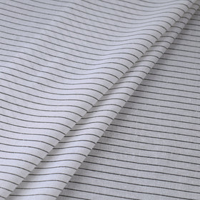 White Prewashed Cotton Jacquard Fabric