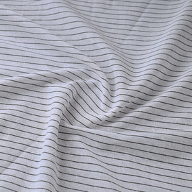 White Prewashed Cotton Jacquard Fabric