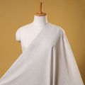 White Prewashed Cotton Jacquard Fabric