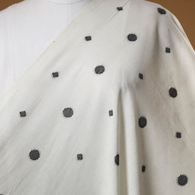 White - prewashed cotton jacquard fabric 27 - handcrafted