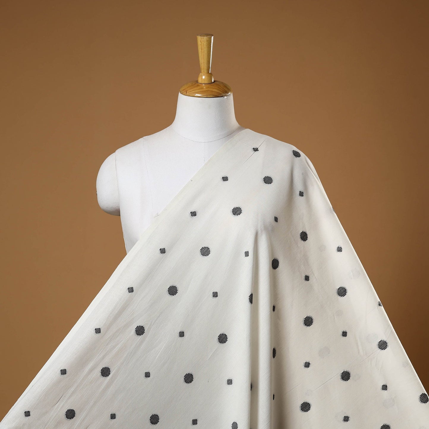 White - prewashed cotton jacquard fabric 27 - handcrafted