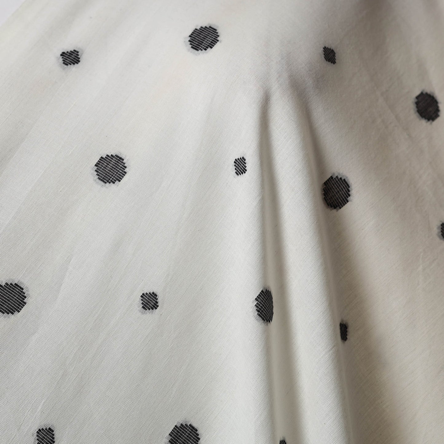 White - prewashed cotton jacquard fabric 27 - handcrafted