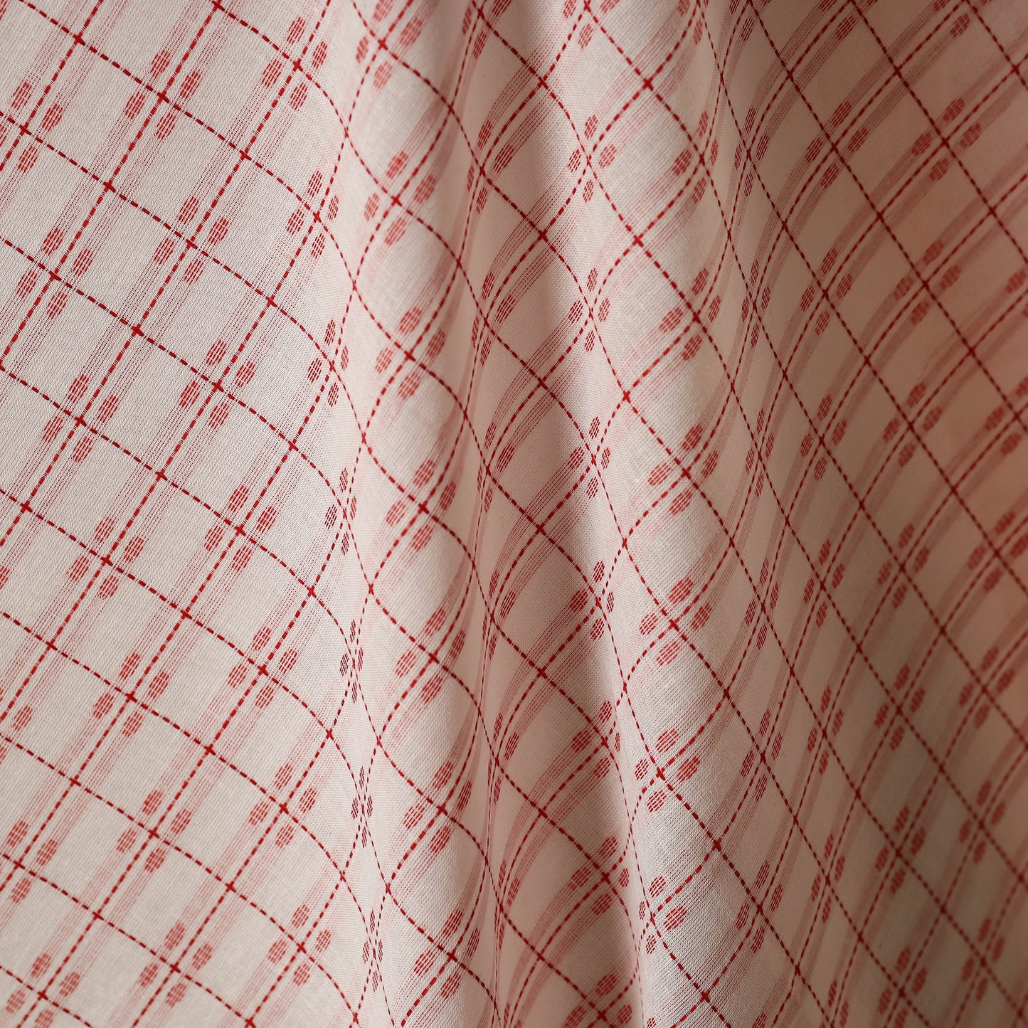 White - prewashed cotton jacquard fabric 34 - handcrafted