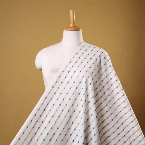 White - prewashed cotton jacquard weave fabric 45