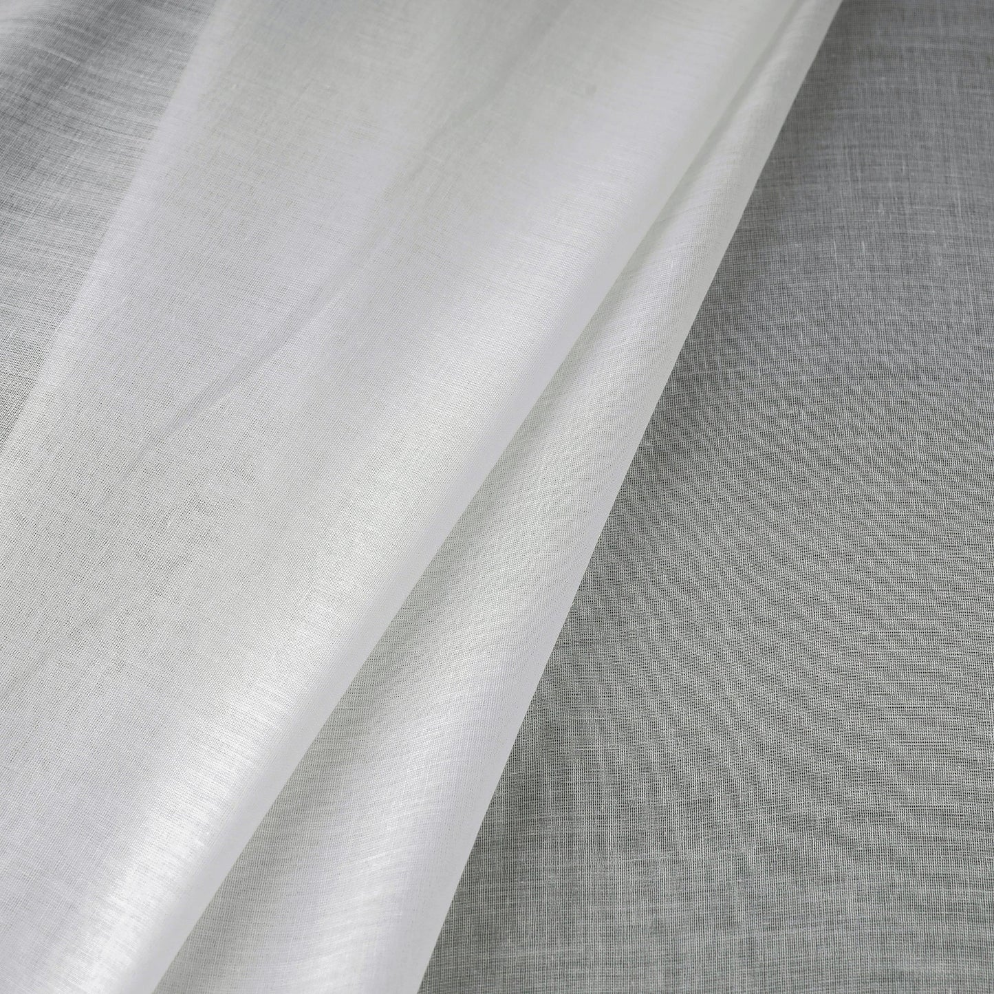 White Prewashed Mul Cotton Plain Fabric