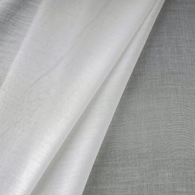 White Prewashed Mul Cotton Plain Fabric