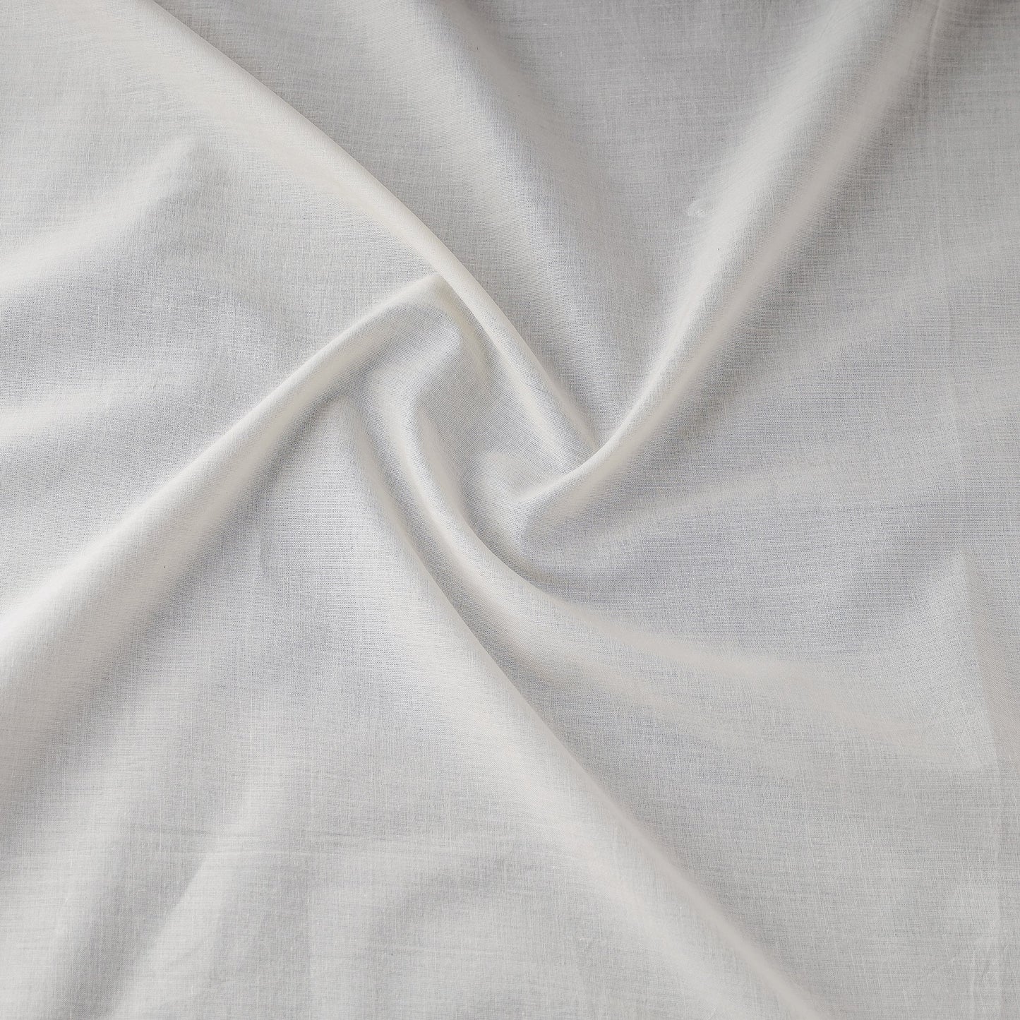 Buy White Prewashed Plain Cotton Fabric