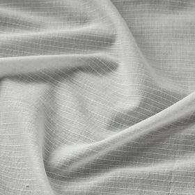 White Prewashed Running Stitch Cotton Plain Fabric