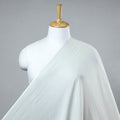 White Prewashed Running Stitch Cotton Plain Fabric