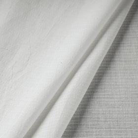 White Prewashed Running Stitch Cotton Plain Fabric