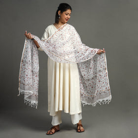  Block Printed Kota Doria Cotton Sanganeri Dupatta