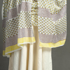  Block Printed Mul Cotton Sanganeri Dupatta