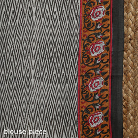 White - printed mul cotton sanganeri saree - handcrafted