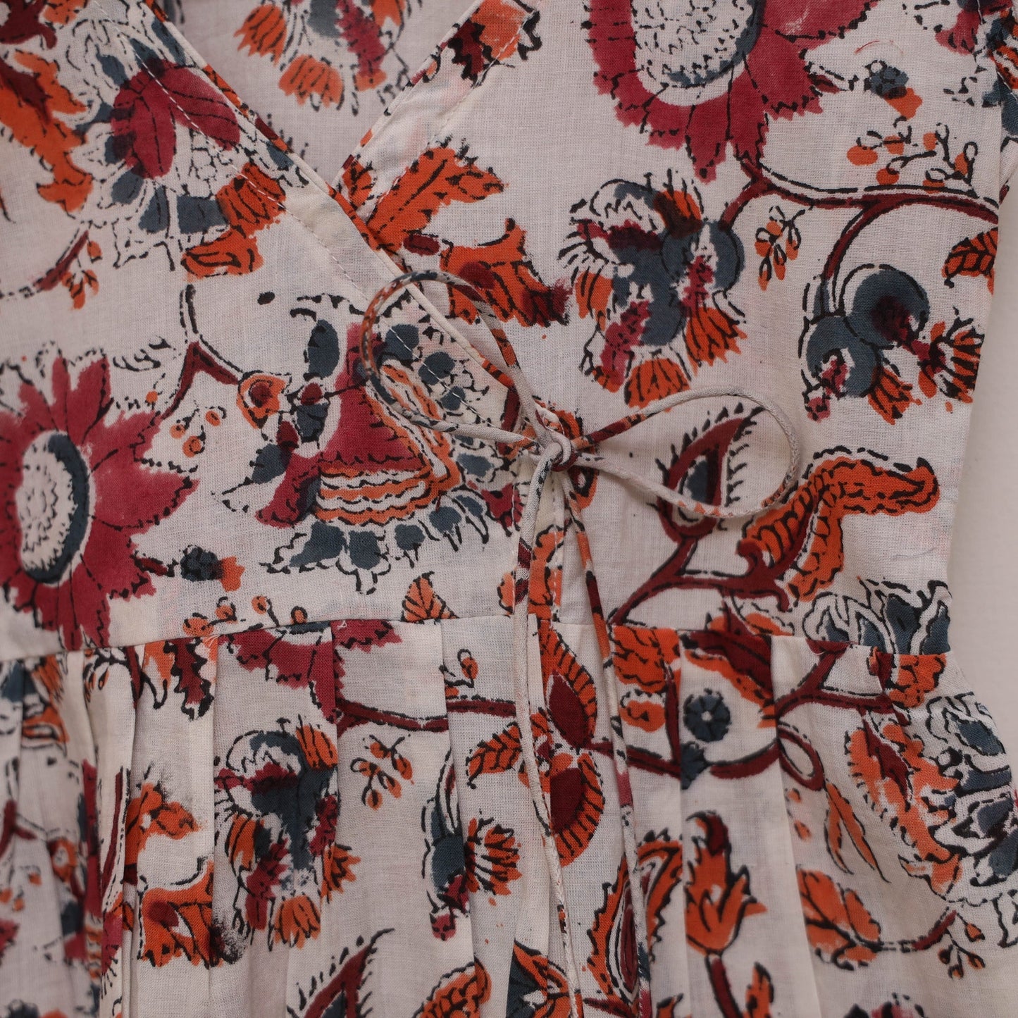 Pure cotton baby girls sanganeri angrakha dress (1-2 years)