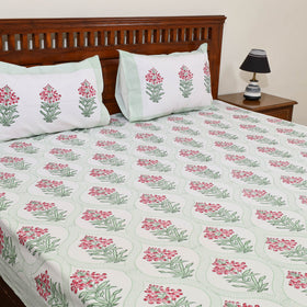 Buy Pure Cotton Double Sanganeri Print Bed Sheet