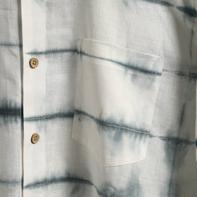 White - pure cotton full sleeve tie-dye men shibori shirt