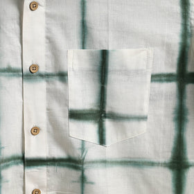 Pure cotton half sleeve tie-dye men shibori shirt 08