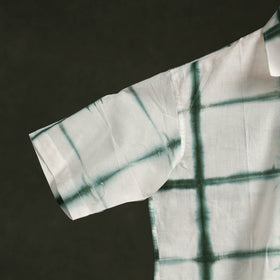 Pure cotton half sleeve tie-dye men shibori shirt 08