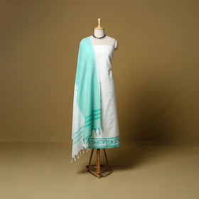 Pure cotton jacquard 3pc unstitched dress material 03