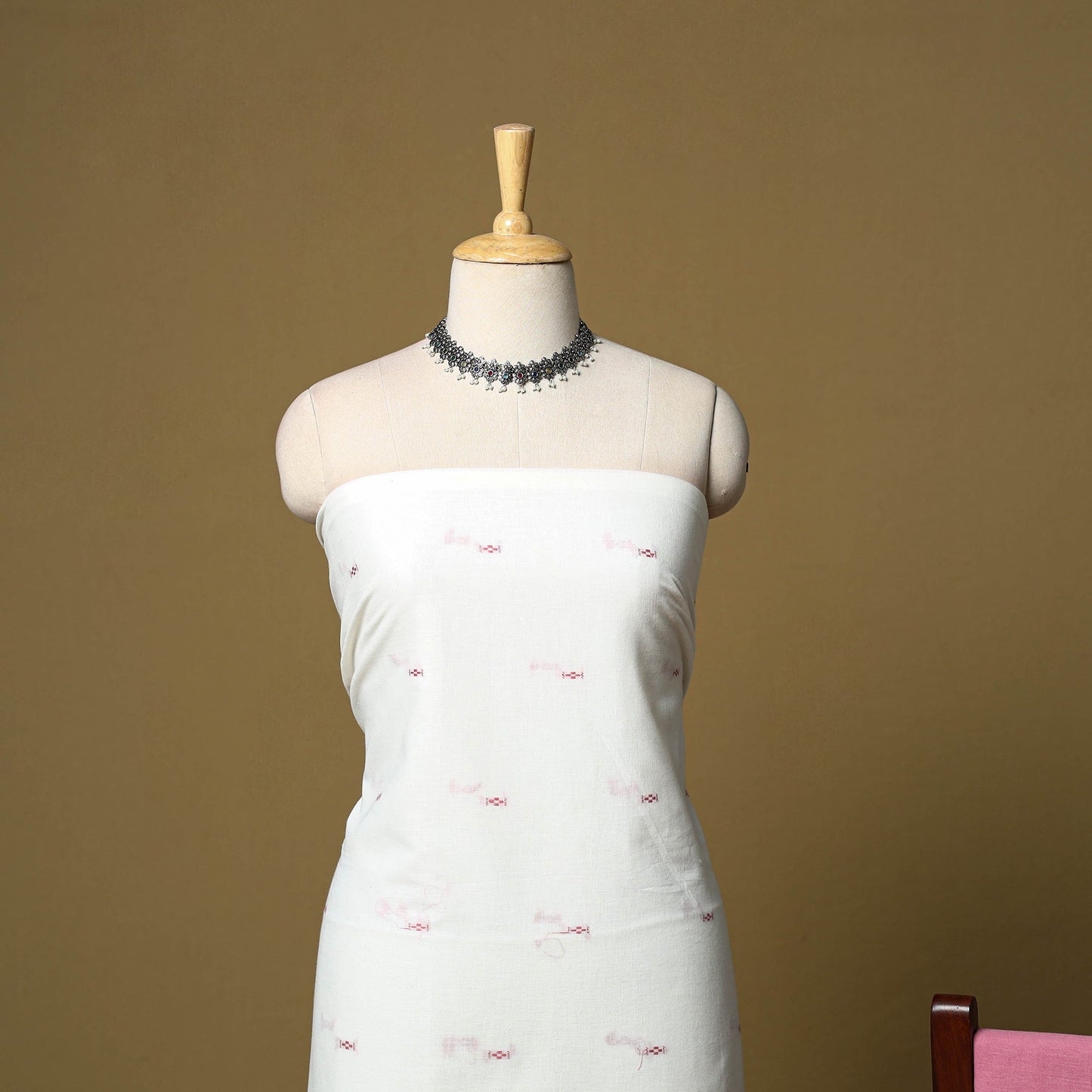 Pure cotton jacquard 3pc unstitched dress material 07