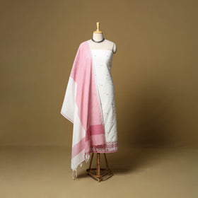 Pure cotton jacquard 3pc unstitched dress material 07