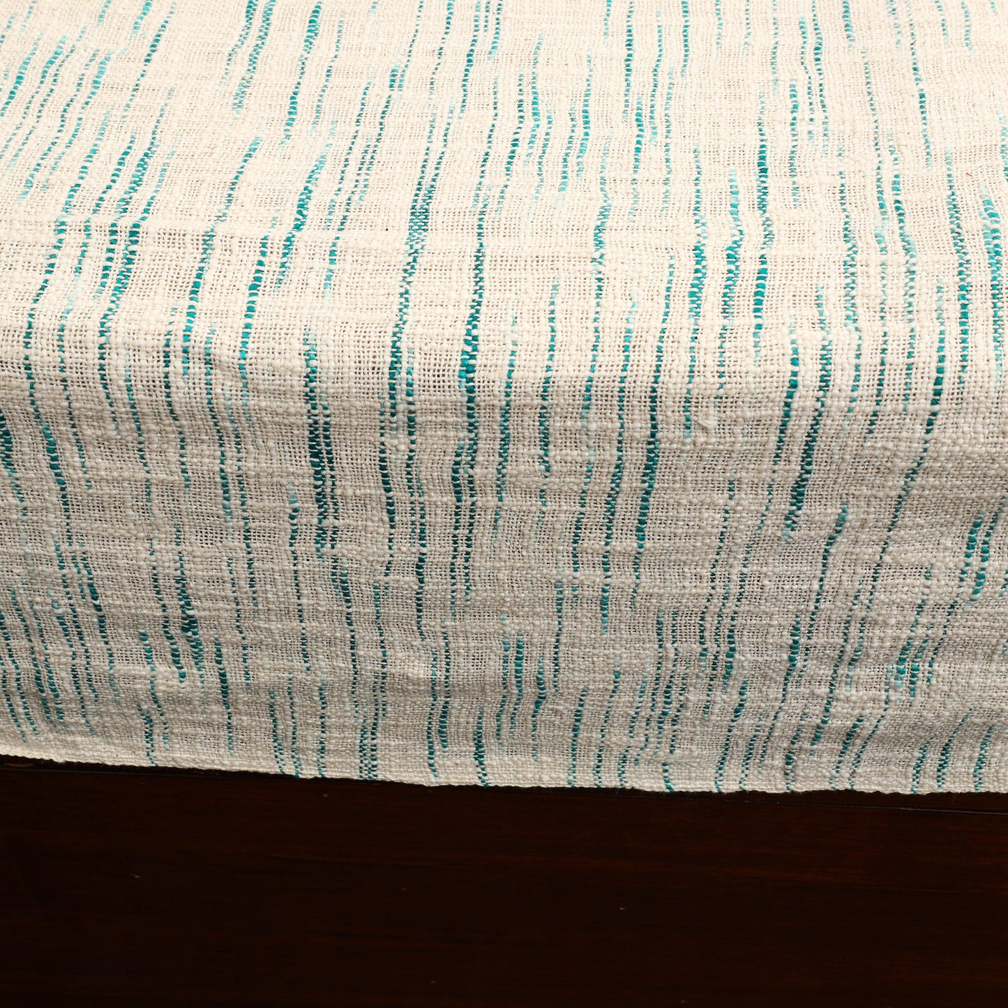 White - pure handloom cotton double bed cover from bijnor