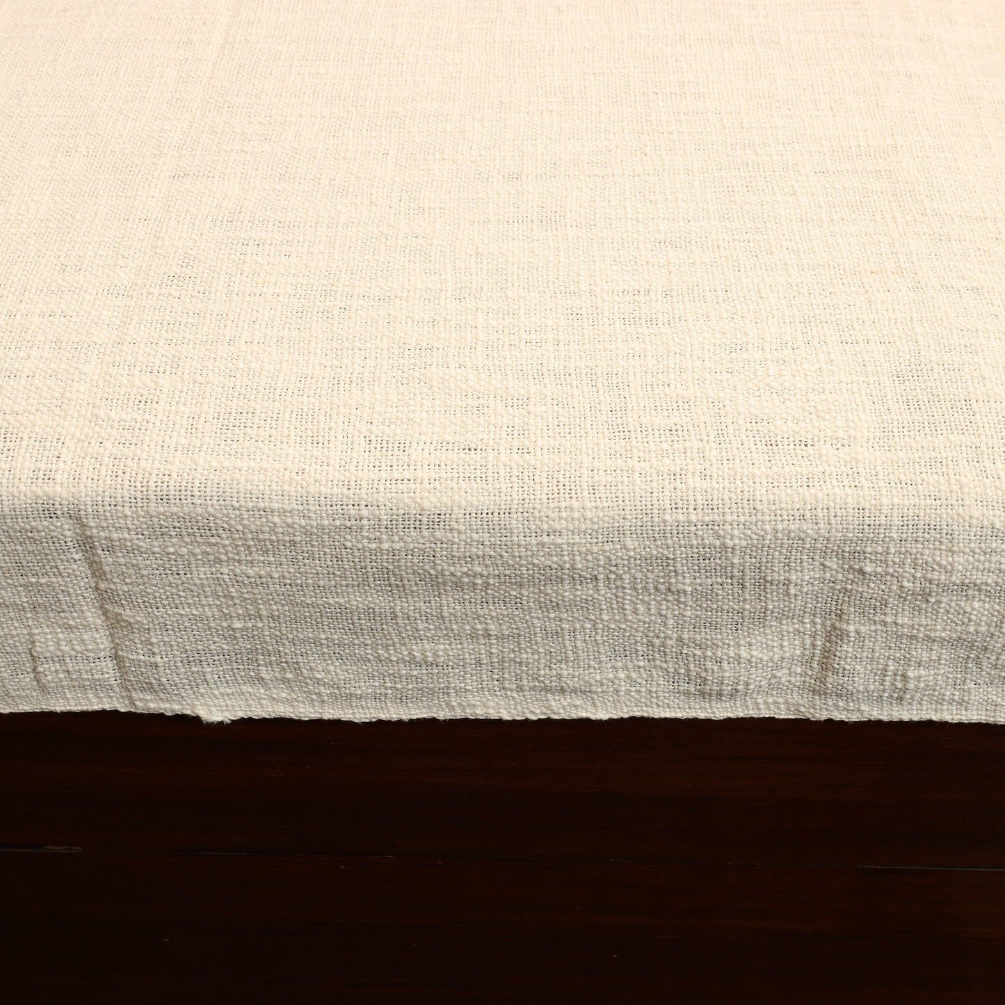 White - pure handloom cotton double bed cover from bijnor