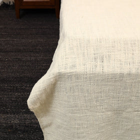 White - pure handloom cotton double bed cover from bijnor