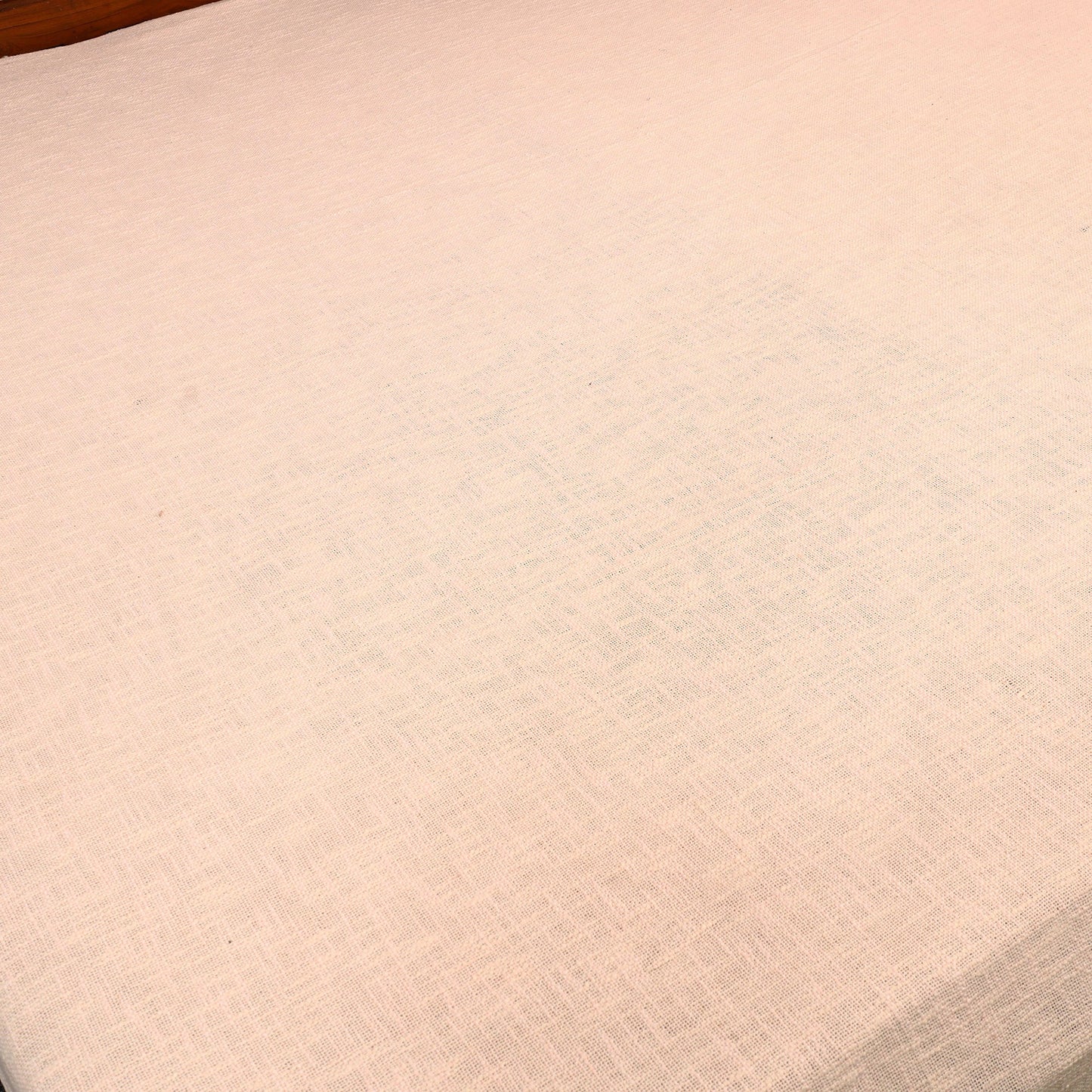 Off white - pure handloom cotton double bed cover